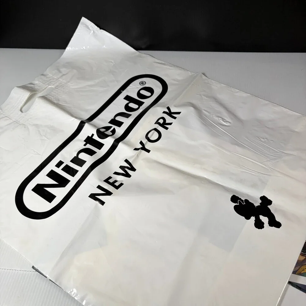 Nintendo New York Gift Bag Lot Mario Link Zelda Plastic Paper